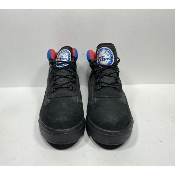 Timberland NBA x Field Boot Philadelphia 76ers Men’s Size 9.5 Black Nubuck - Picture 2 of 8